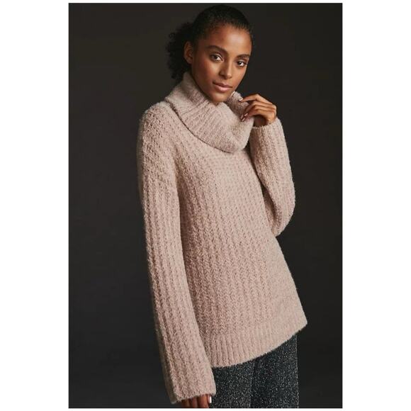 Maeve Anthropology Women's Fuzzy Chunky Cowl Neck Sweater Size Small - Picture 8 of 8